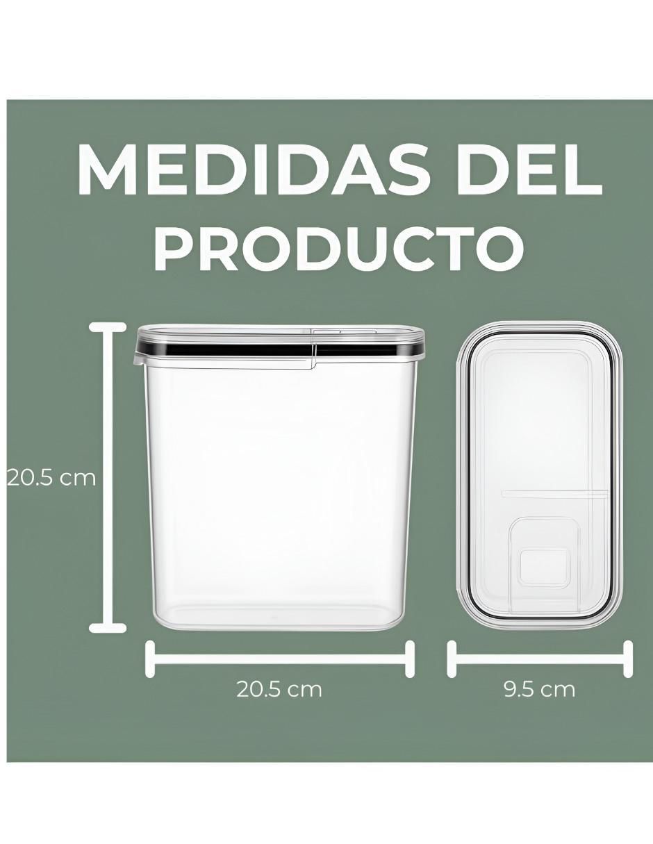Set contenedores de plástico 4 piezas 4