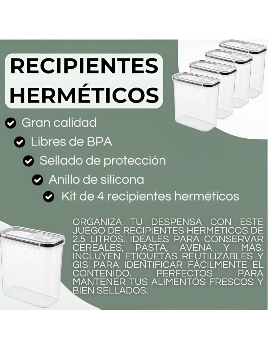Set contenedores de plástico 4 piezas 2