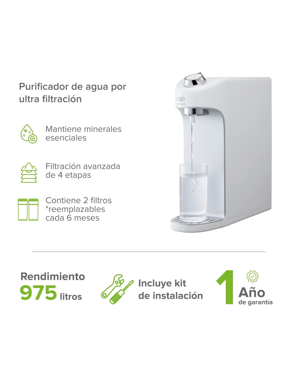 Purificador, dispensador y filtro de agua PAM01 2
