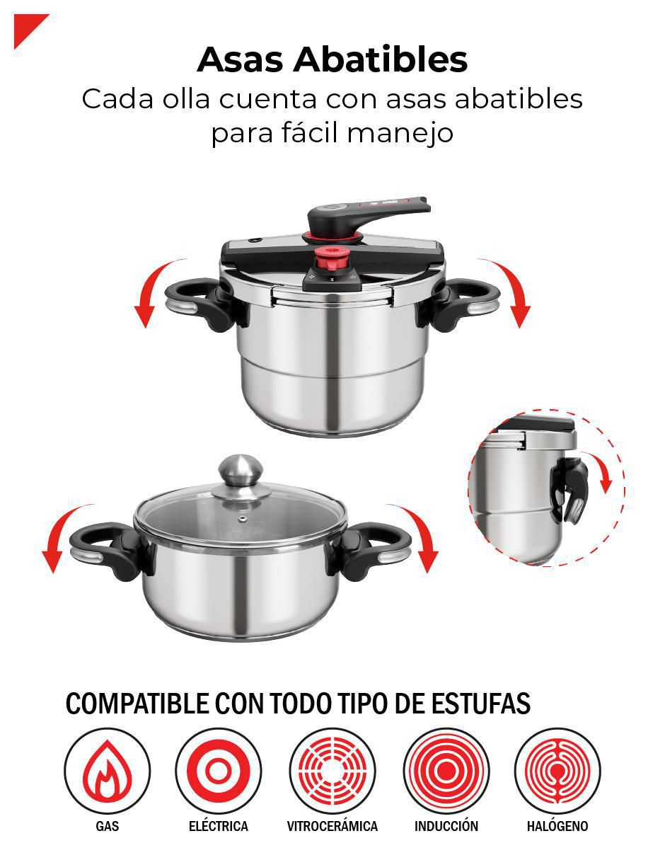 Set olla de presión 4