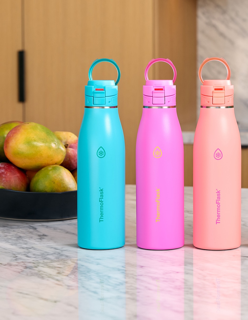 Termo thermoflask de acero inoxidable traveler 25oz con tapa push pull 750 ml