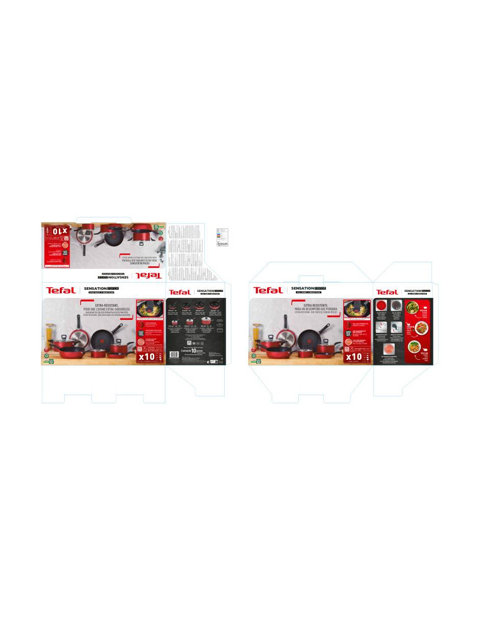 Batería de cocina de aluminio antiadherente titanio 10 piezas