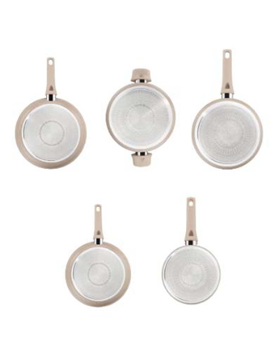 Batería de cocina T-fal Delight 2.0 de aluminio antiadherente minerales naturales 10 piezas