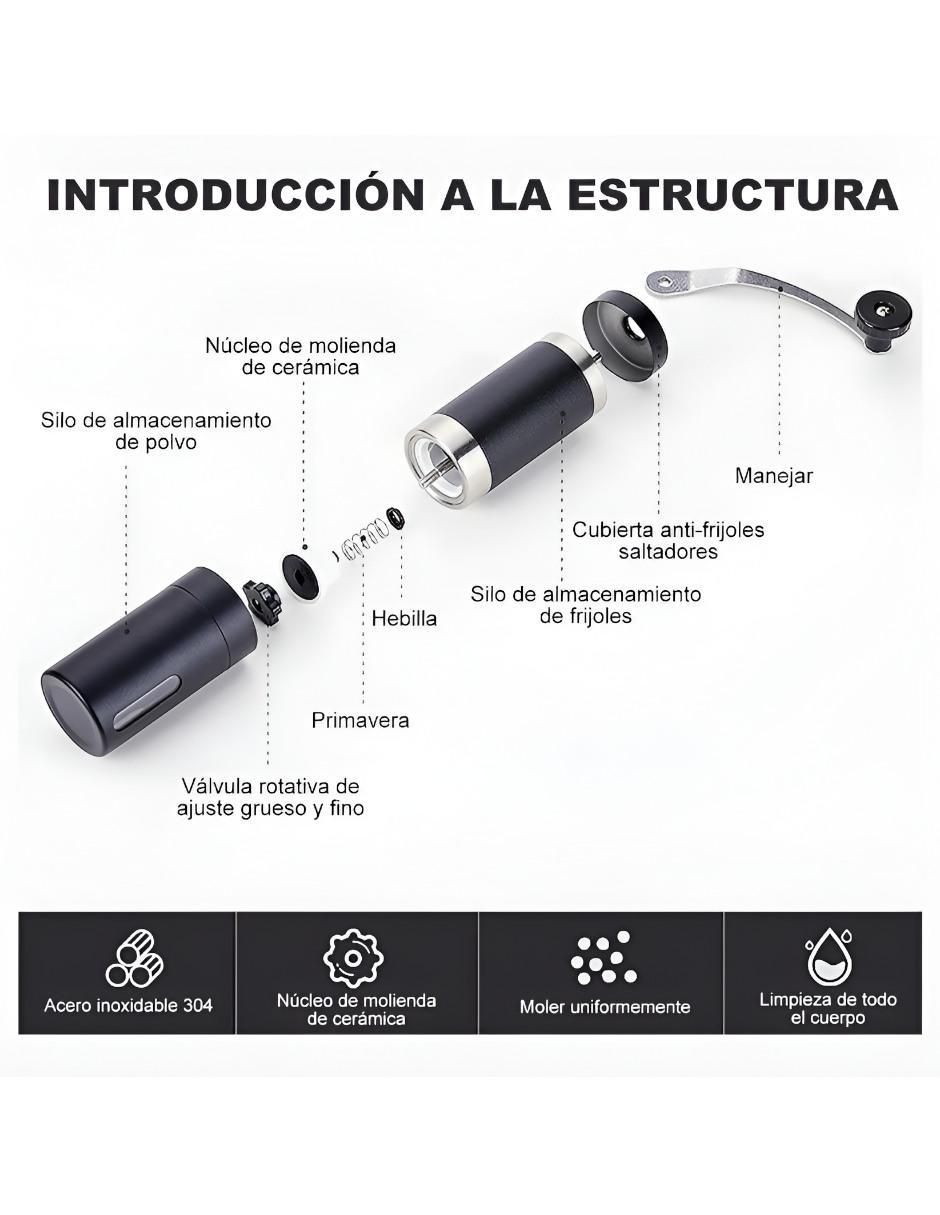 Molino para café Xtellar de acero inoxidable