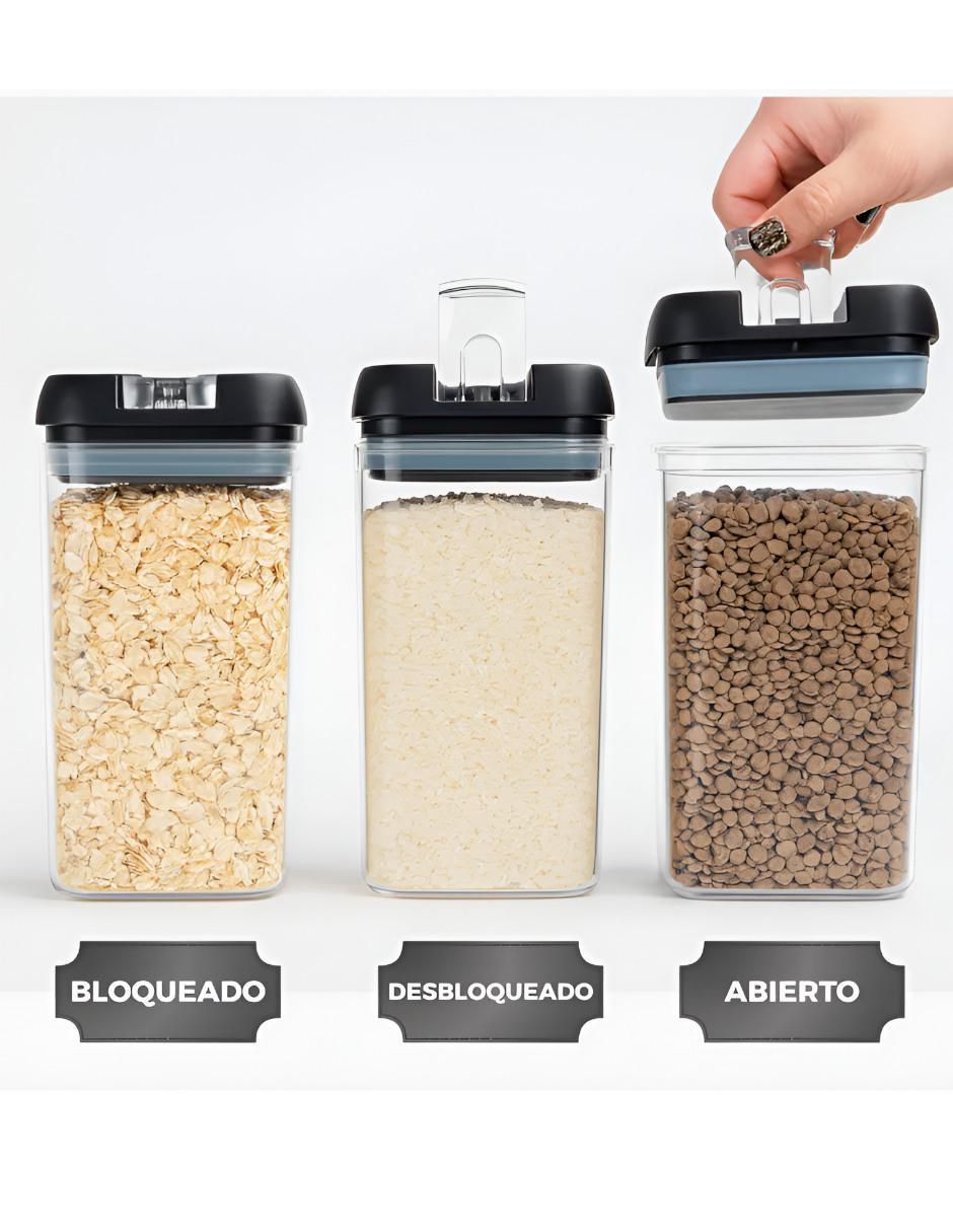 Set contenedores de plástico 7 piezas