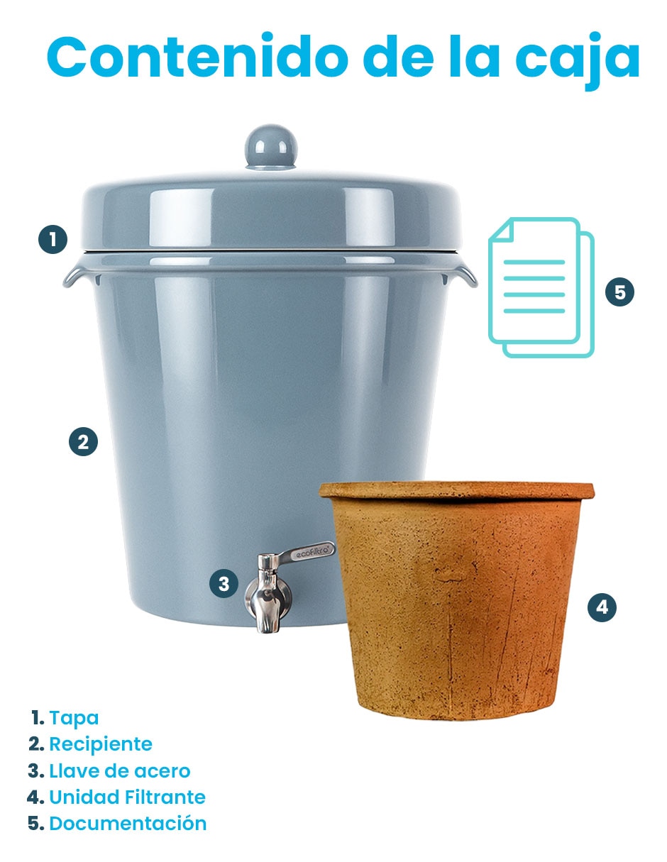 Purificador, dispensador y filtro de agua 
CER 20L GRIS OXFORD B 8