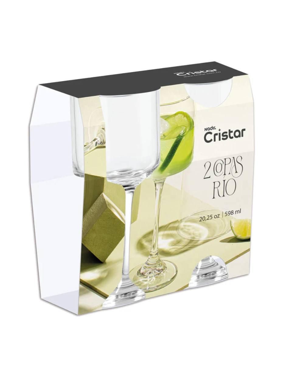 Set de copas para gin Rio de vidrio 2 piezas