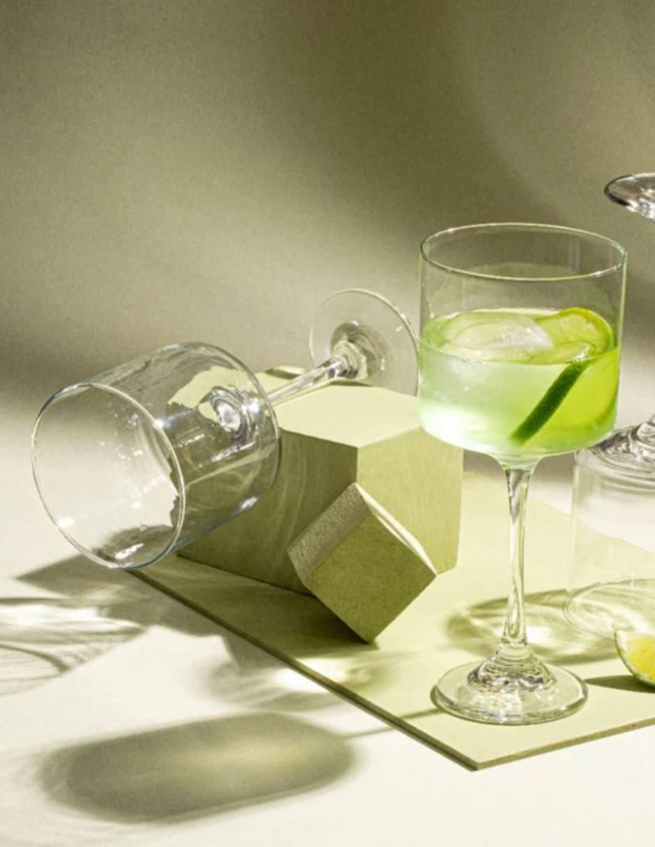 Set de copas para gin Rio de vidrio 2 piezas
