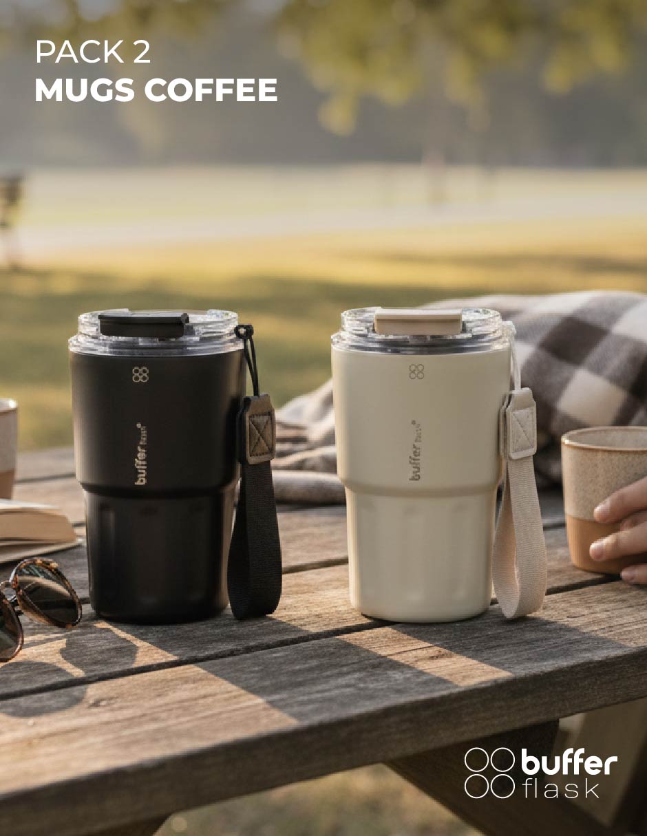 Set termo de acero inoxidable montana con tapa rosca