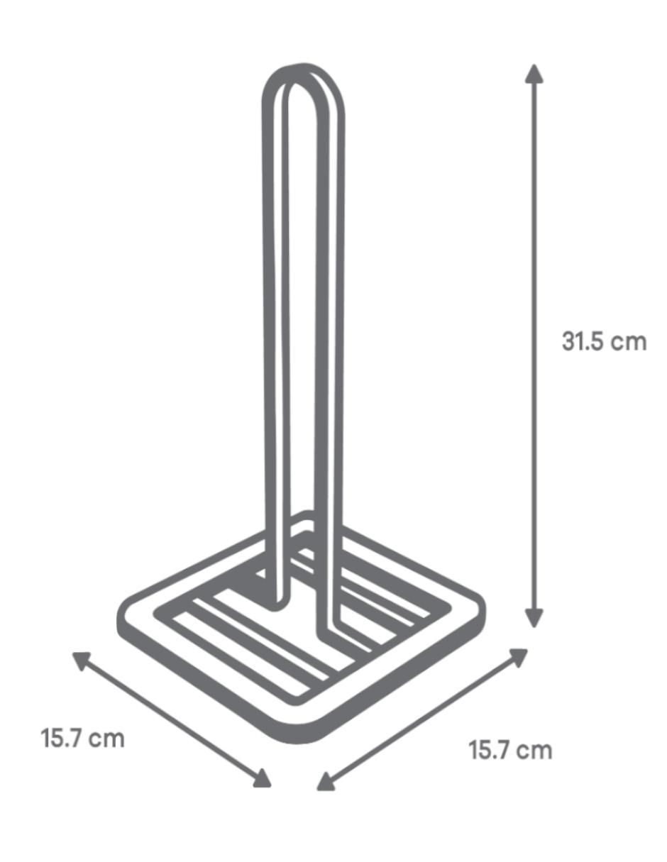 Portarollos de acero inoxidable Ideen 1 rollo