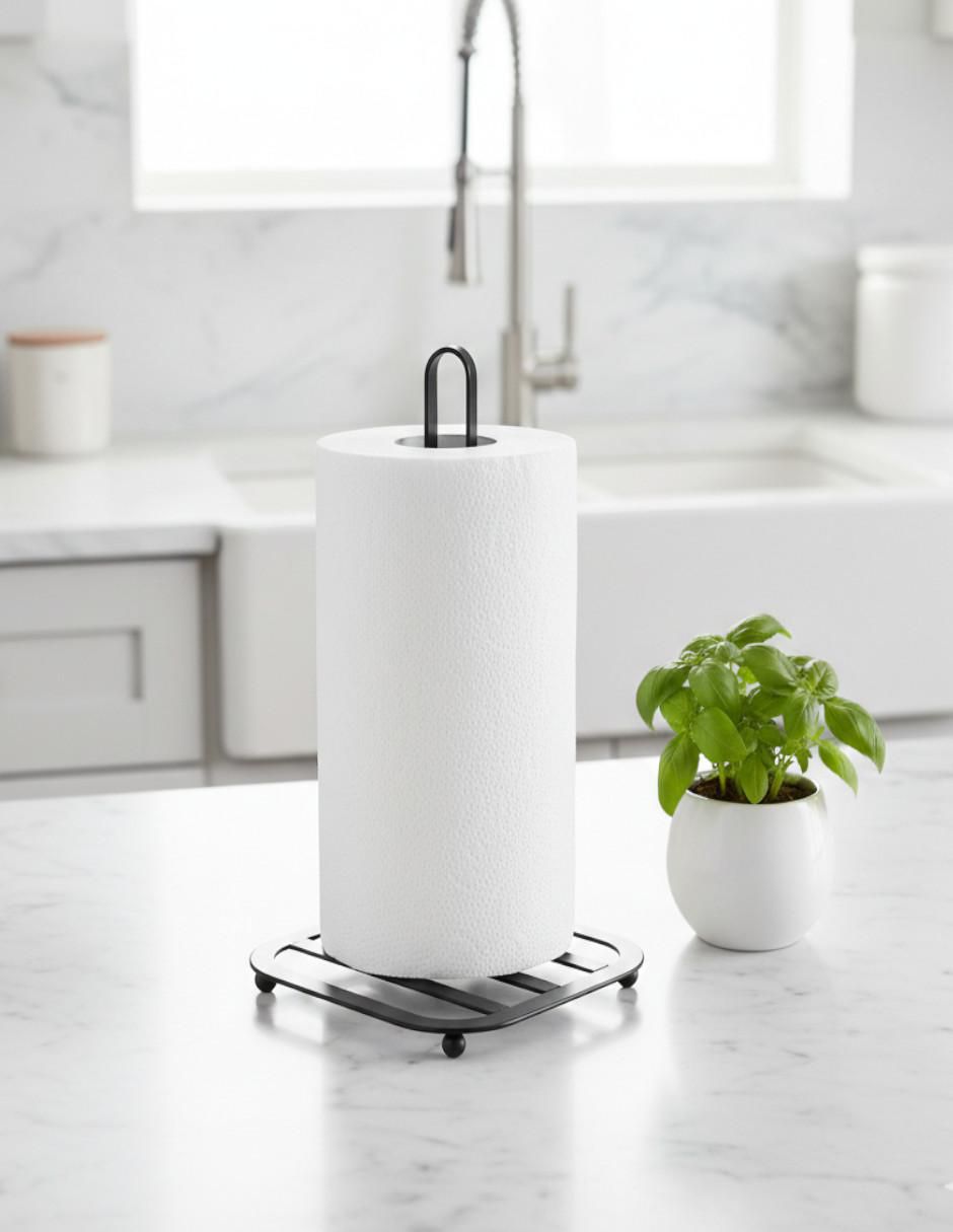 Portarollos de acero inoxidable Ideen 1 rollo
