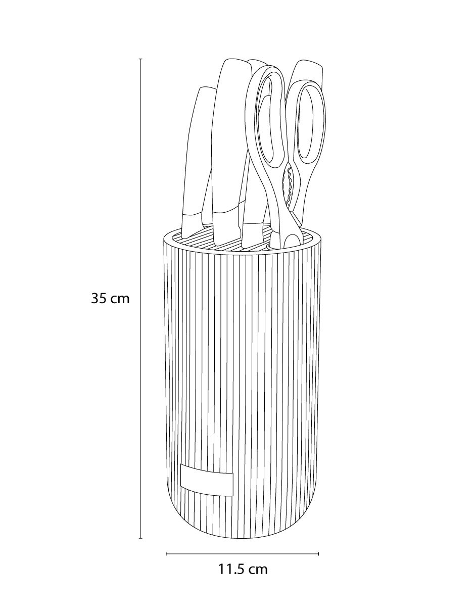 Set de cuchillos utilitario Dornak 7 piezas 3