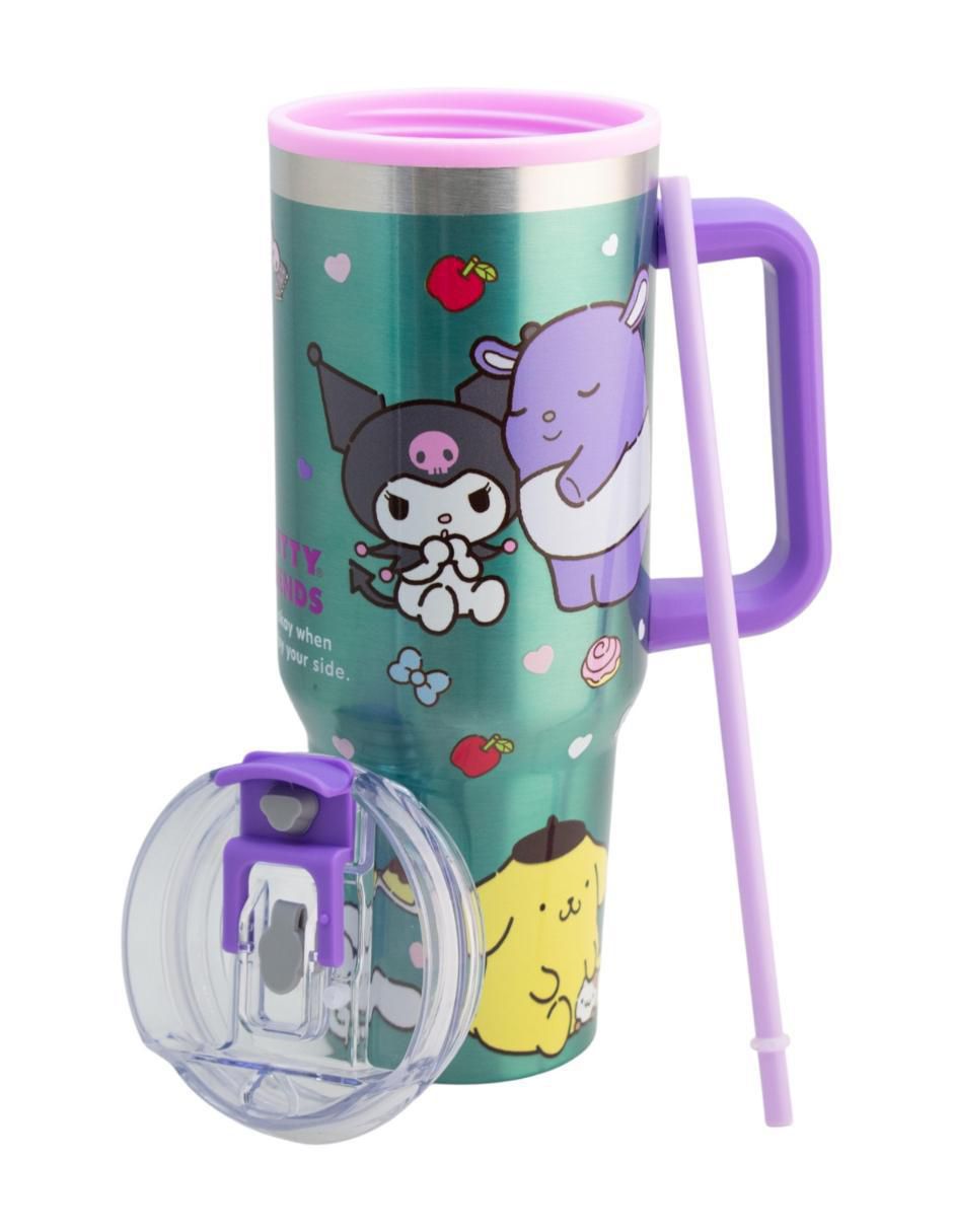 Termo doble pared de acero inoxidable Sanrio con tapa rosca 1.2 L 4