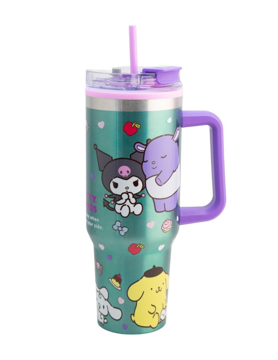 Termo doble pared de acero inoxidable Sanrio con tapa rosca 1.2 L 7