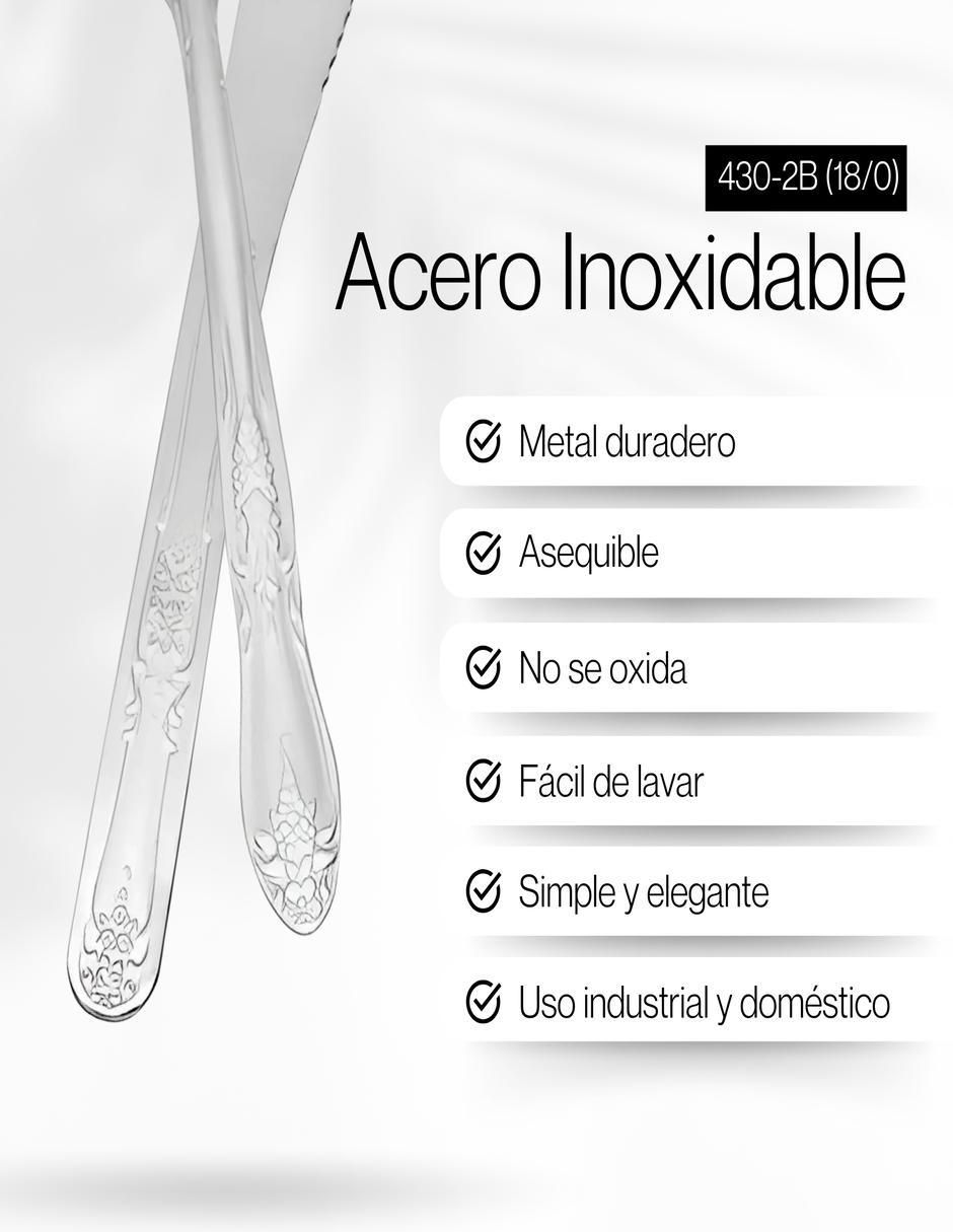 Set cubiertos azalea "de" acero inoxidable 12 piezas "piezas" 7
