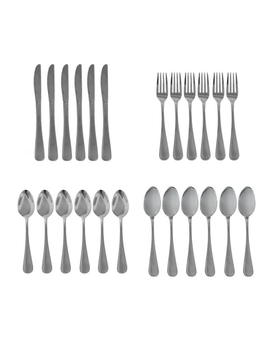 Set cubiertos barcelona de acero inoxidable 24 piezas