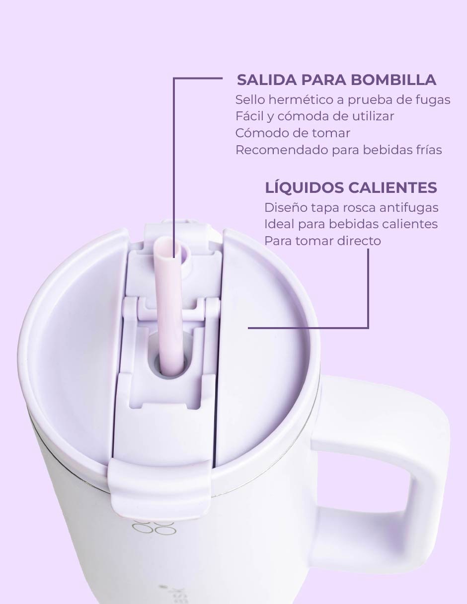 Termo de acero inoxidable con tapa rosca 5