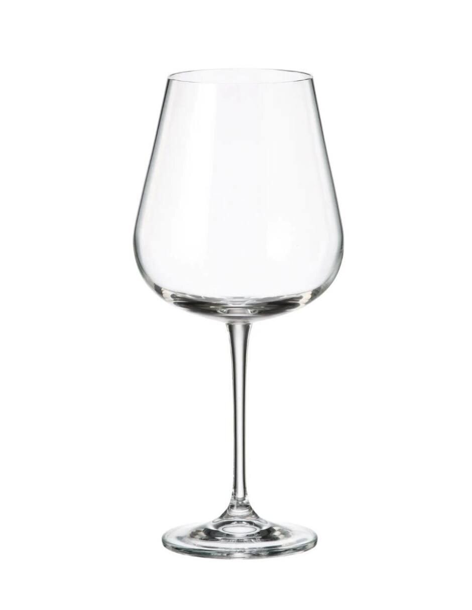Set de copas para vino de vidrio 6 piezas