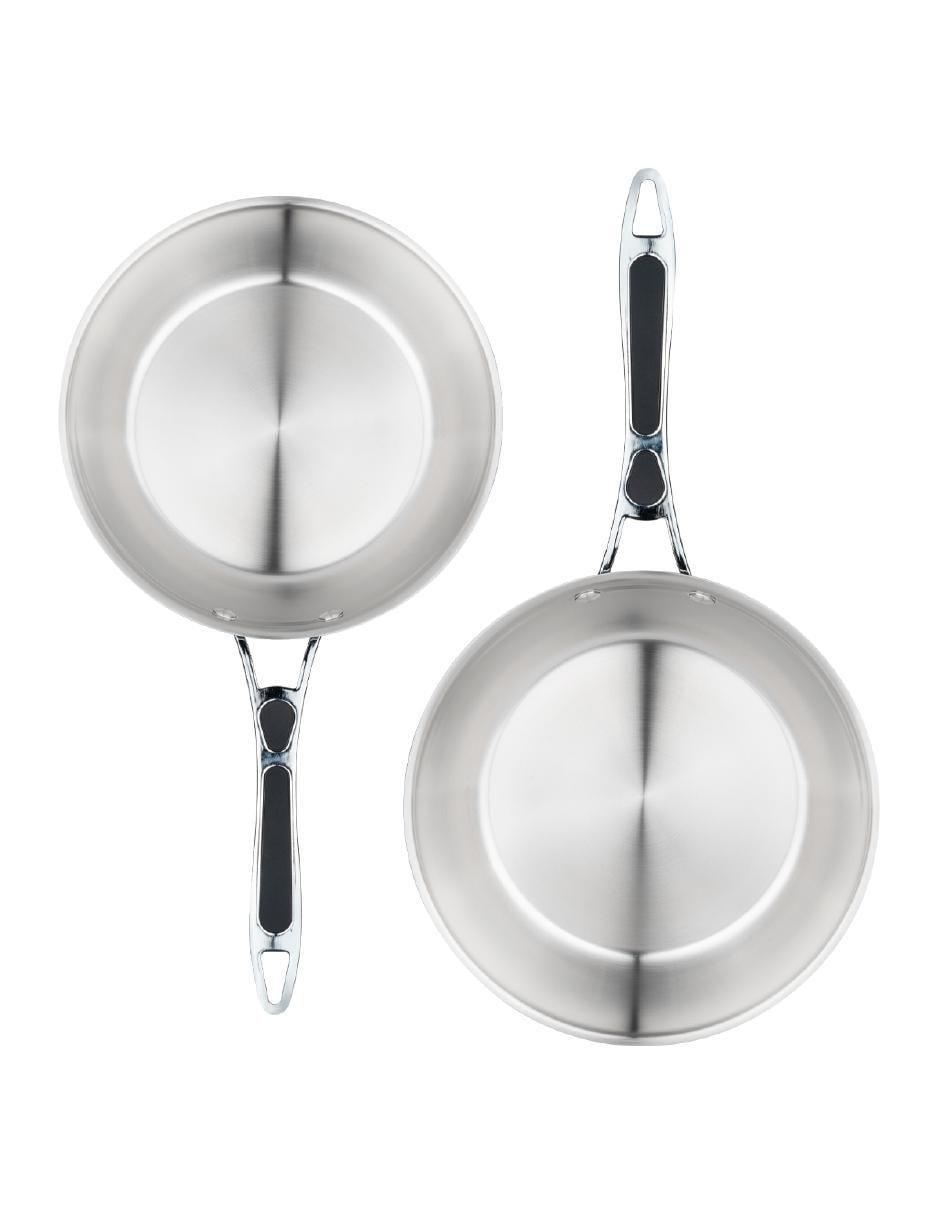 Set de sartenes de acero inoxidable 2 piezas