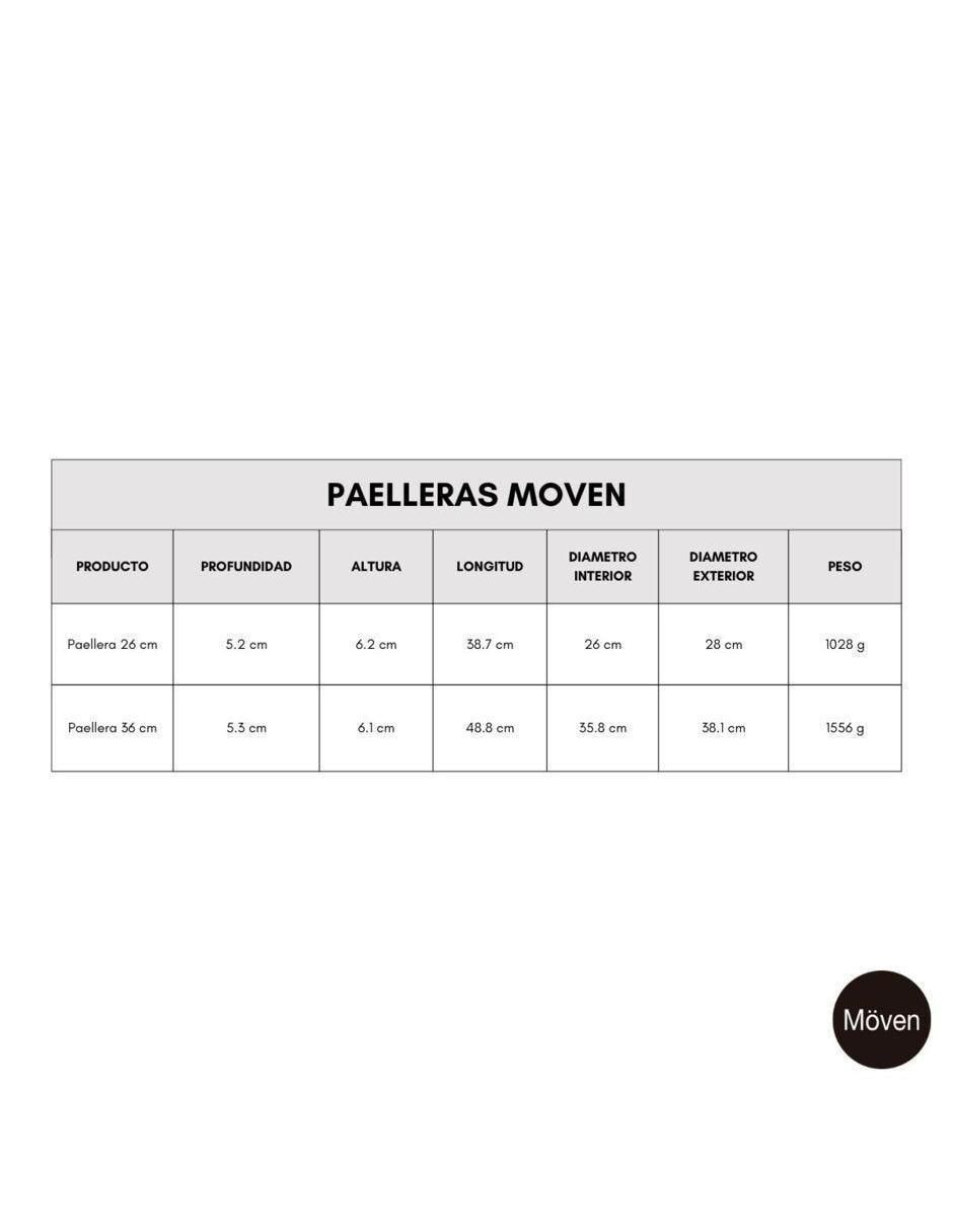 Paellera Moven de acero