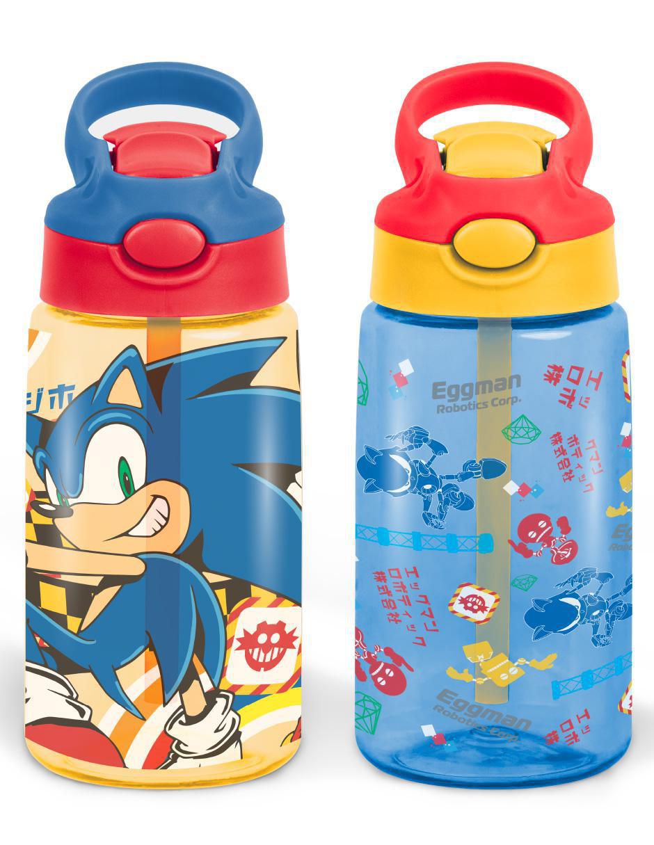 Set botella de agua con tapa a prueba de derrame 450 ml