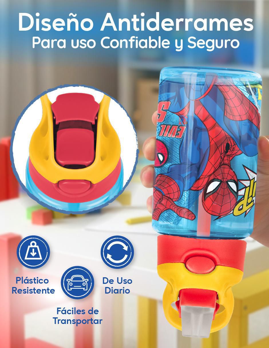 Set botella de agua con tapa a prueba de derrame 450 ml 2