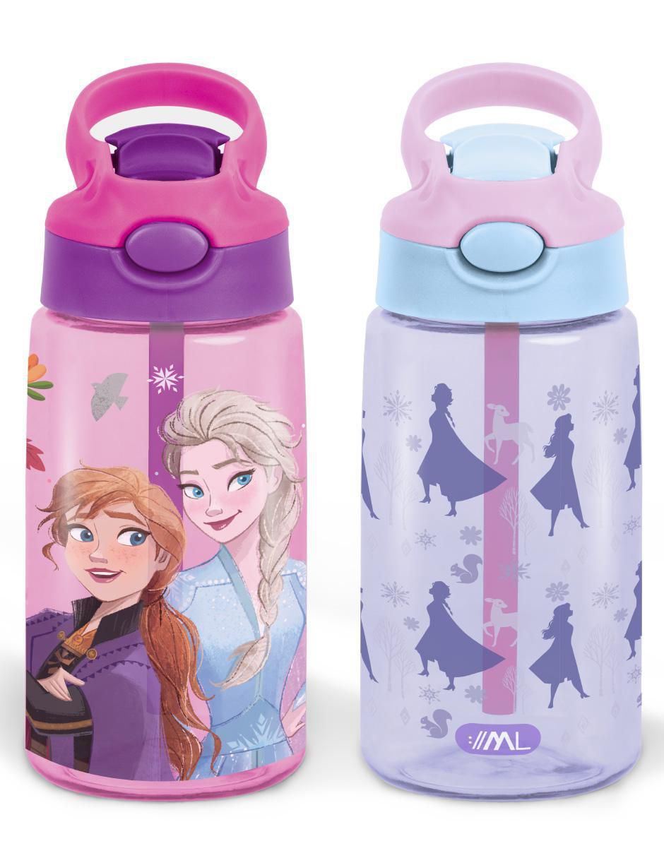 Set botella de agua con tapa a prueba de derrame 450 ml