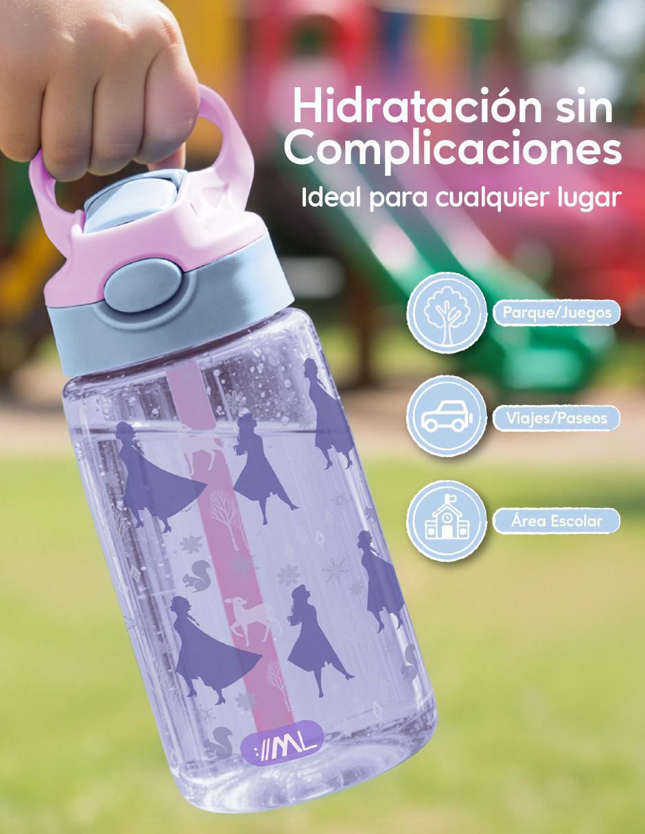 Set botella de agua con tapa a prueba de derrame 450 ml 3