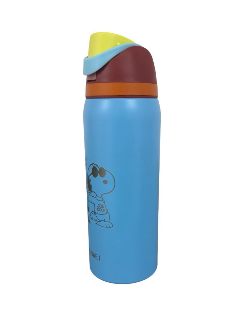 Termo de acero inoxidable Snoopy con tapa push pull 3