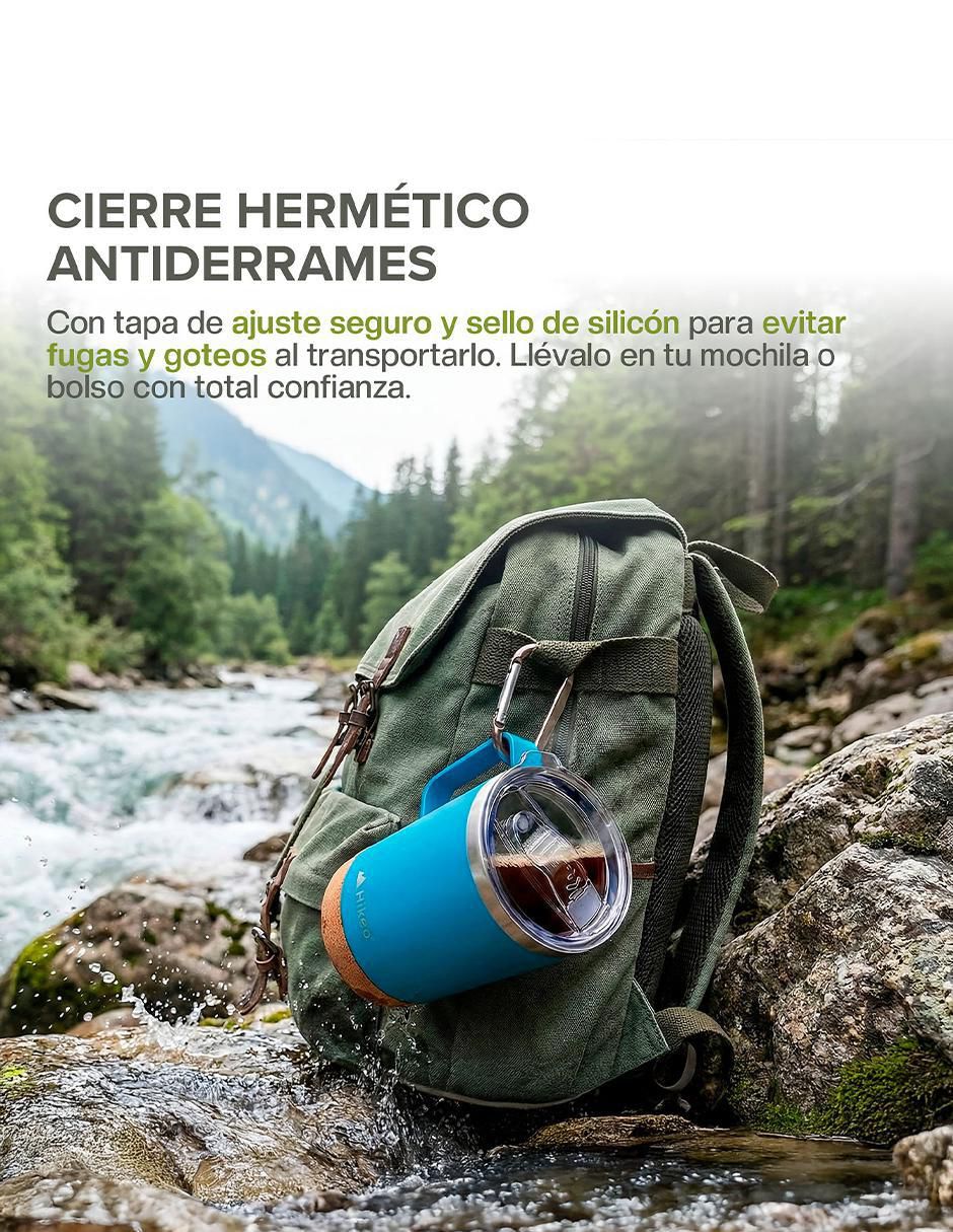 Set termo de acero inoxidable con tapa disc top