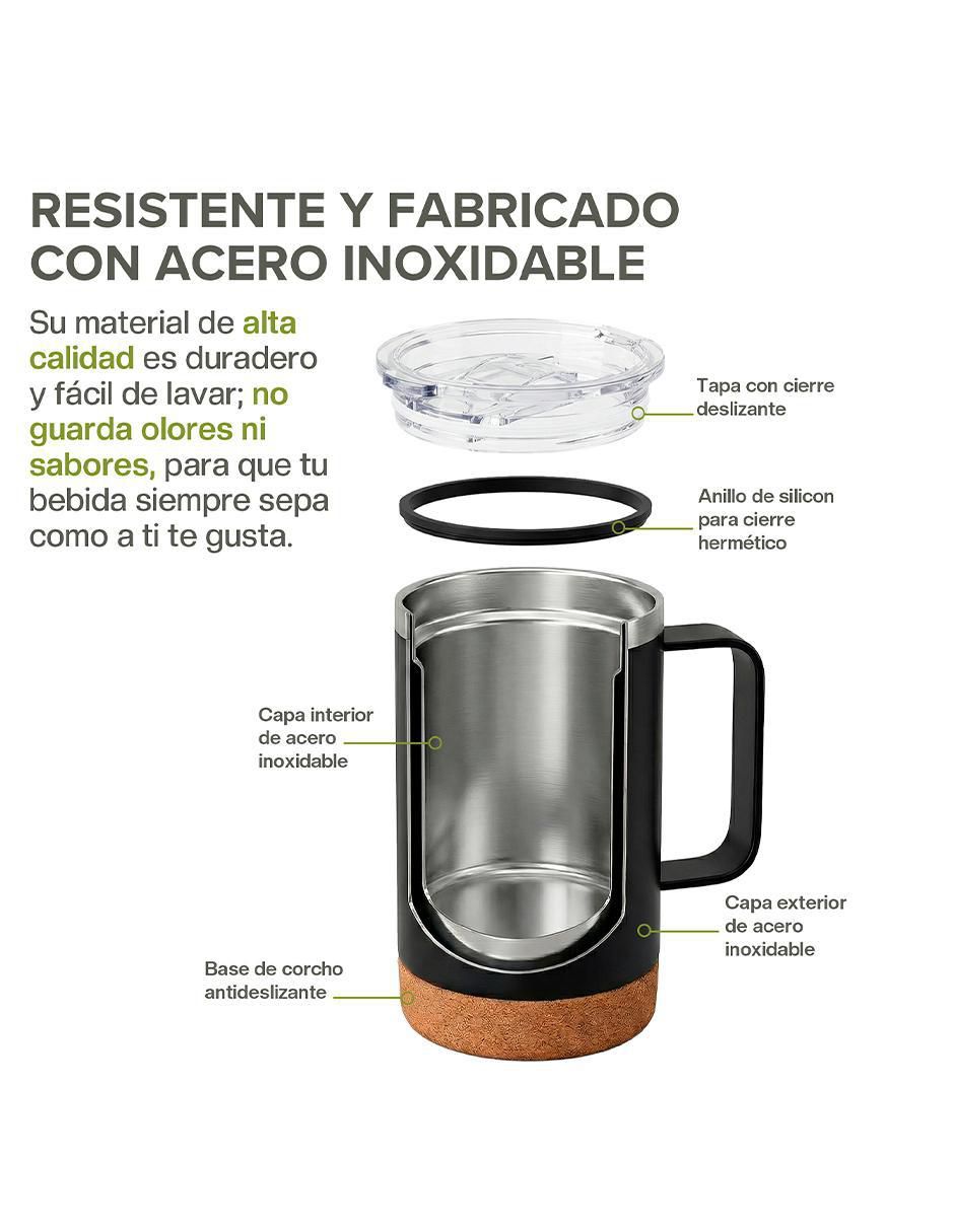 Set termo de acero inoxidable con tapa disc top
