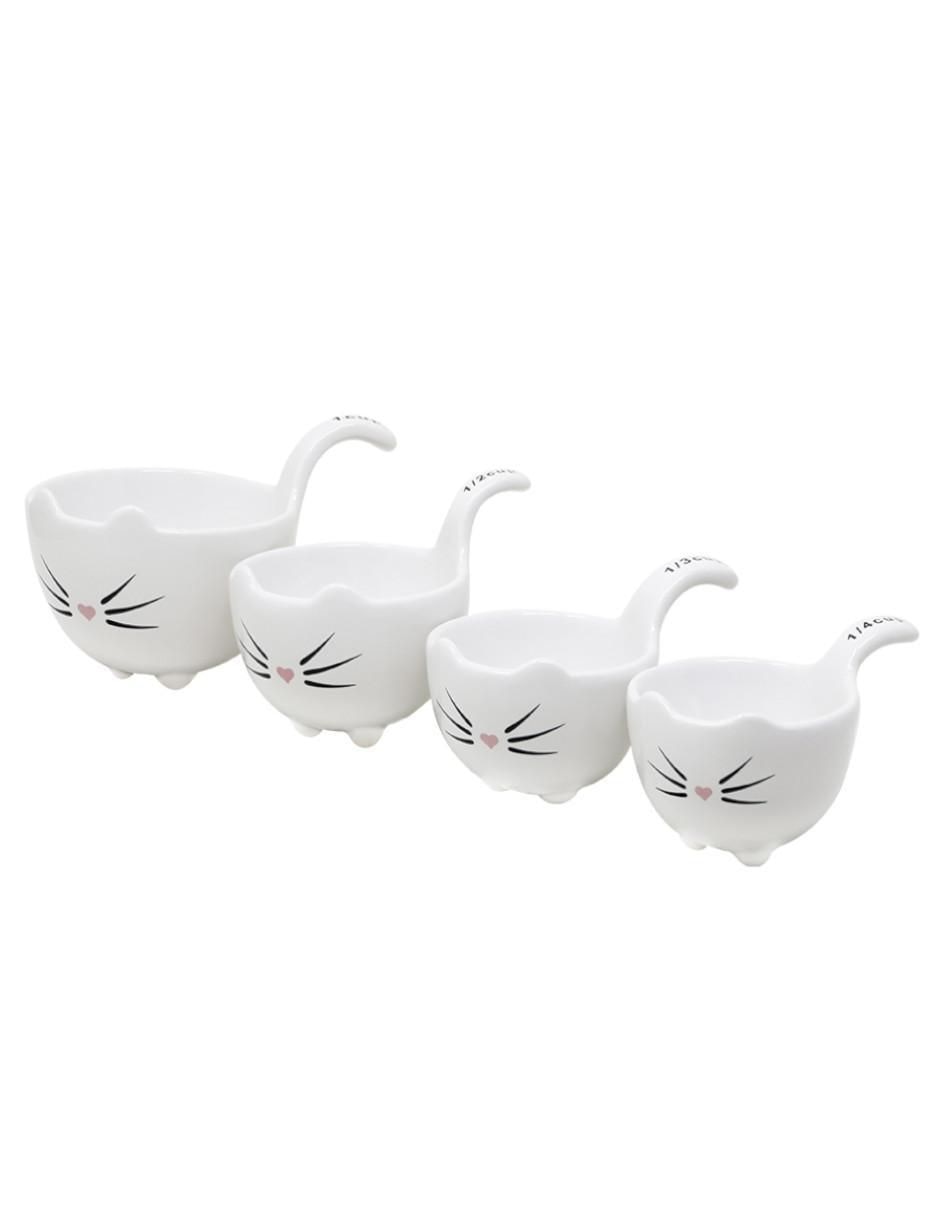 Set de tazas medidoras Ideen Cocina Gato 4 piezas Set de tazas medidoras Ideen Cocina Gato 4 piezas