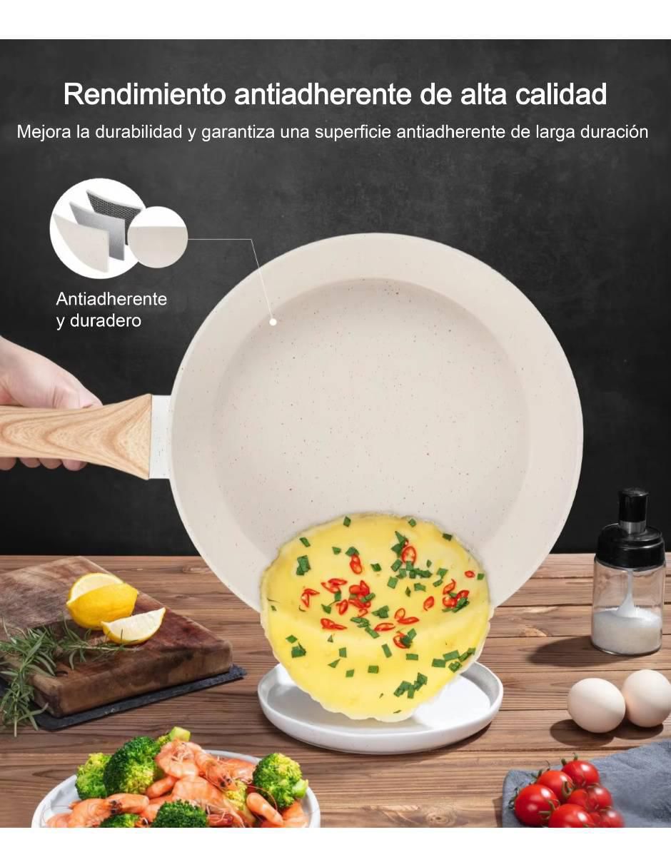 Batería de cocina U Shop Mexico US-307 antiadherente cerámica 12 piezas