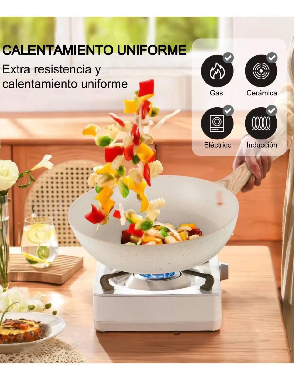 Batería de cocina U Shop Mexico US-307 antiadherente cerámica 12 piezas
