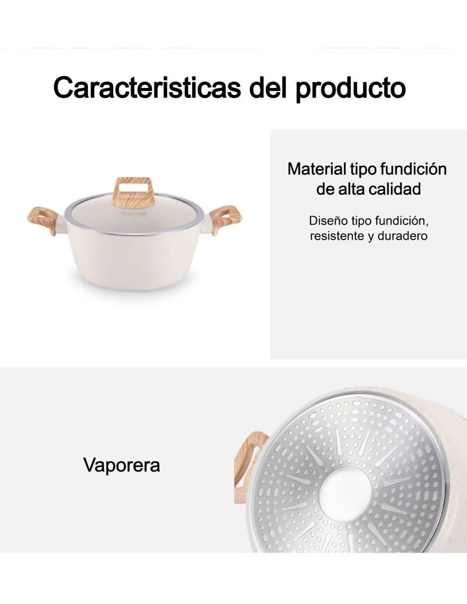 Batería de cocina U Shop Mexico US-307 antiadherente cerámica 12 piezas