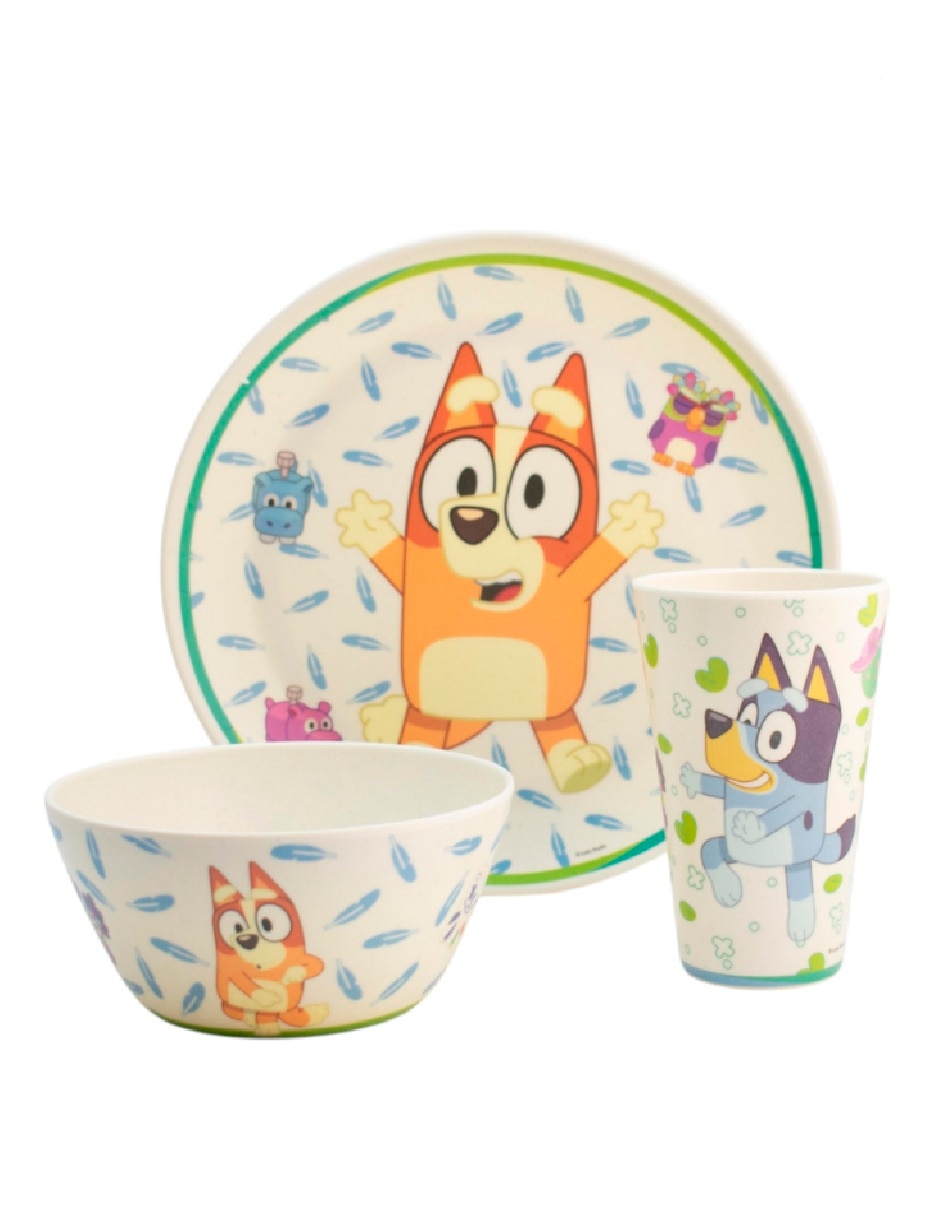 Vajilla cerrada bluey bluey de bambÏ para 4 personas 2
