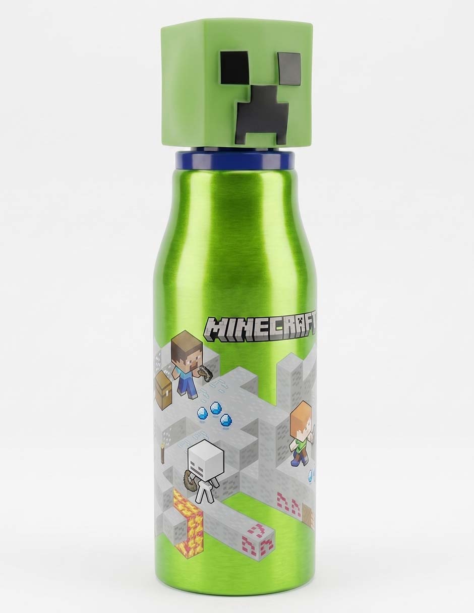 Termo minecraft con tapa rosca 600 ml 2