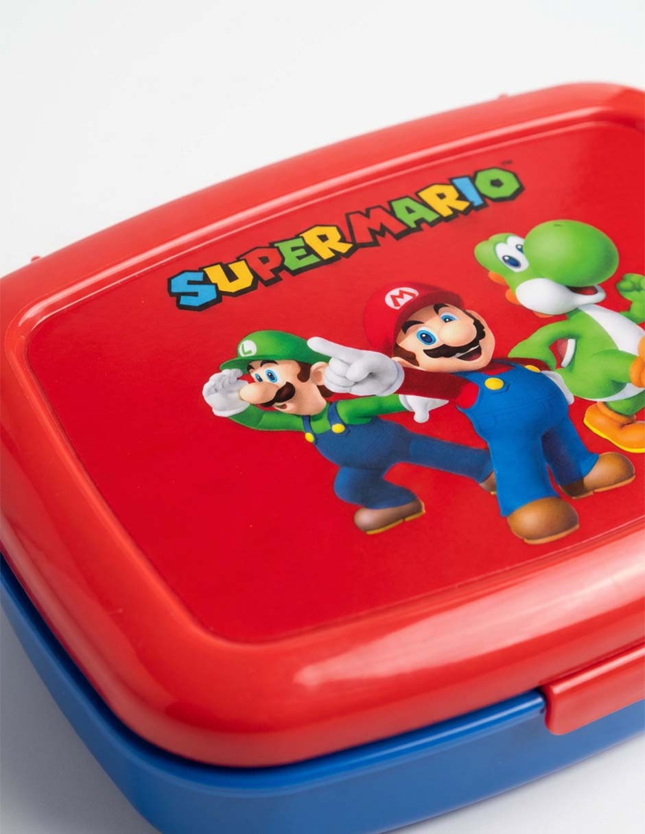 Lonchera super mario de plástico