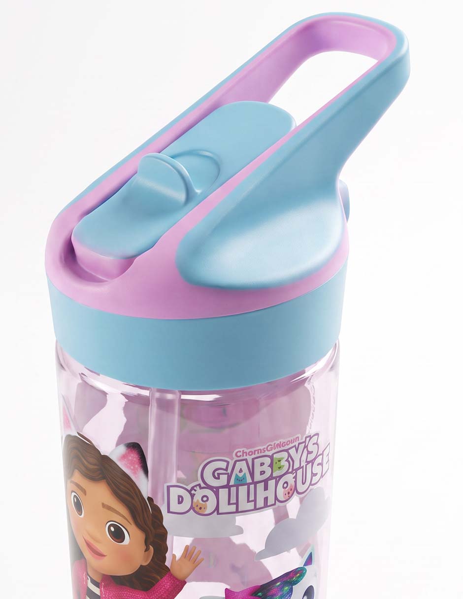 Botella de agua de plástico Gabby´s Dollhouse con tapa rosca 621 ml Botella de agua de plástico Gabby´s Dollhouse con tapa rosca 621 ml