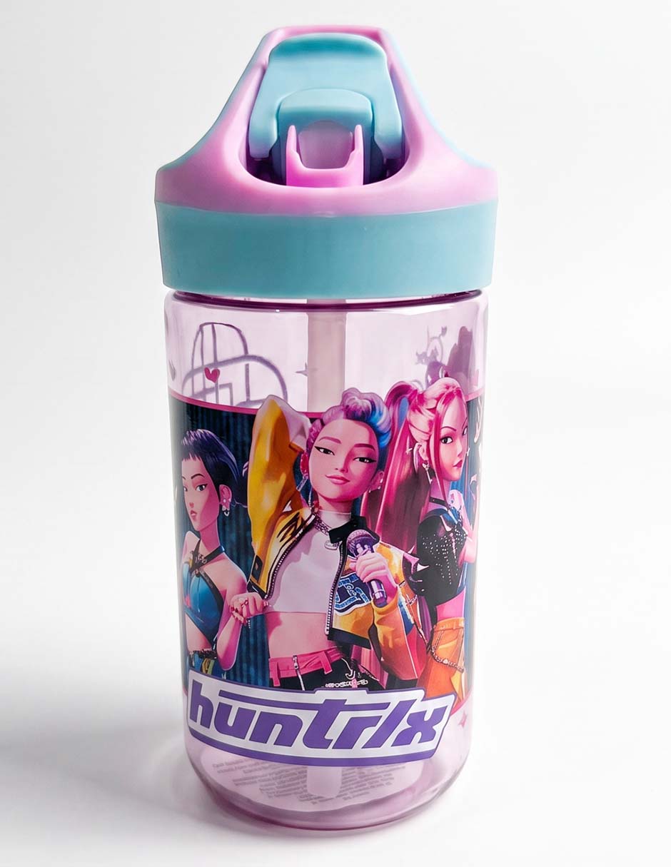 Botella de agua de plástico las guerreras k-pop con tapa rosca 475 ml 1