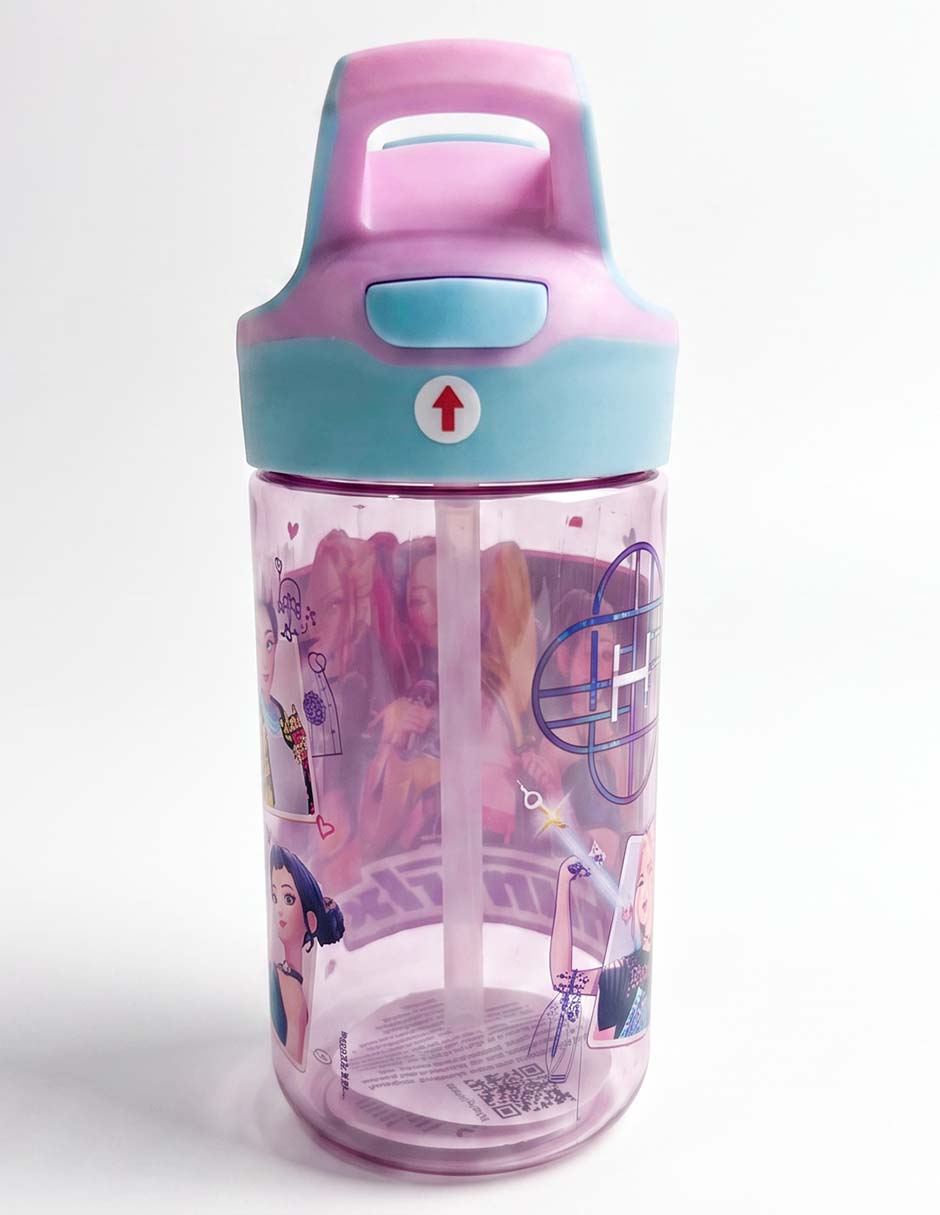 Botella de agua de plástico las guerreras k-pop con tapa rosca 475 ml 2