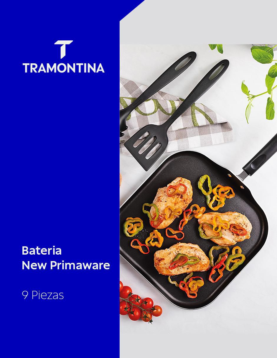 "batería de cocina" new primaware "de" aluminio "antiadherente" starflon max 9 piezas "piezas" 2