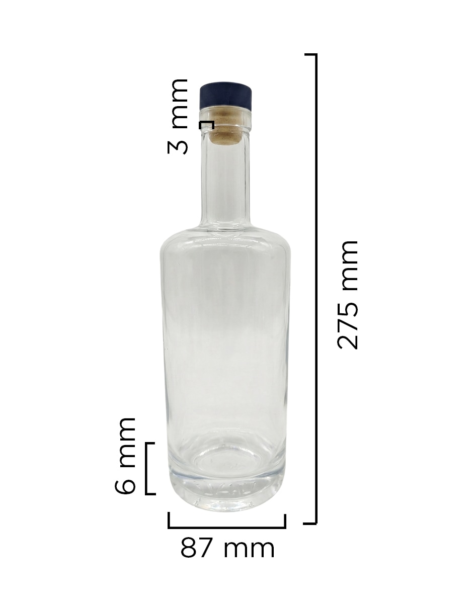 de Cristal Transparencia Premium con tapa No aplica 750 ml 8