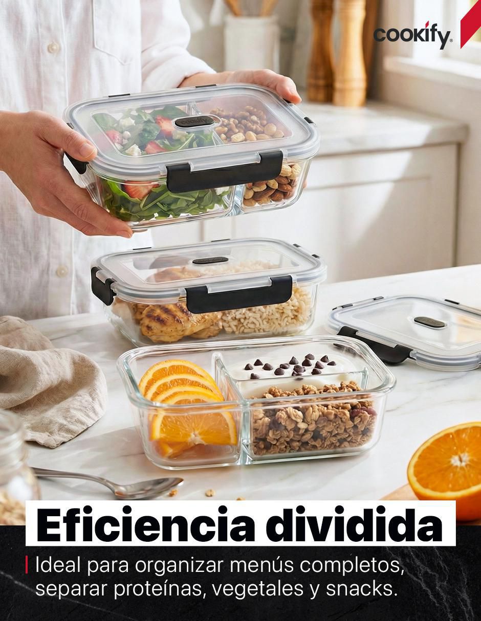 Set contenedores con división herméticos no aplica "de" vidrio 10 piezas "piezas" 4