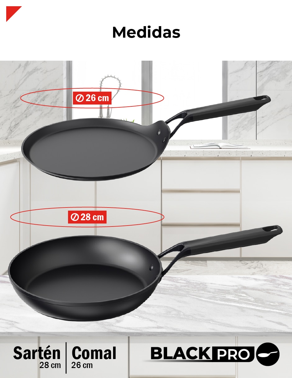 Set de sartenes de aluminio forjado 2 piezas 10