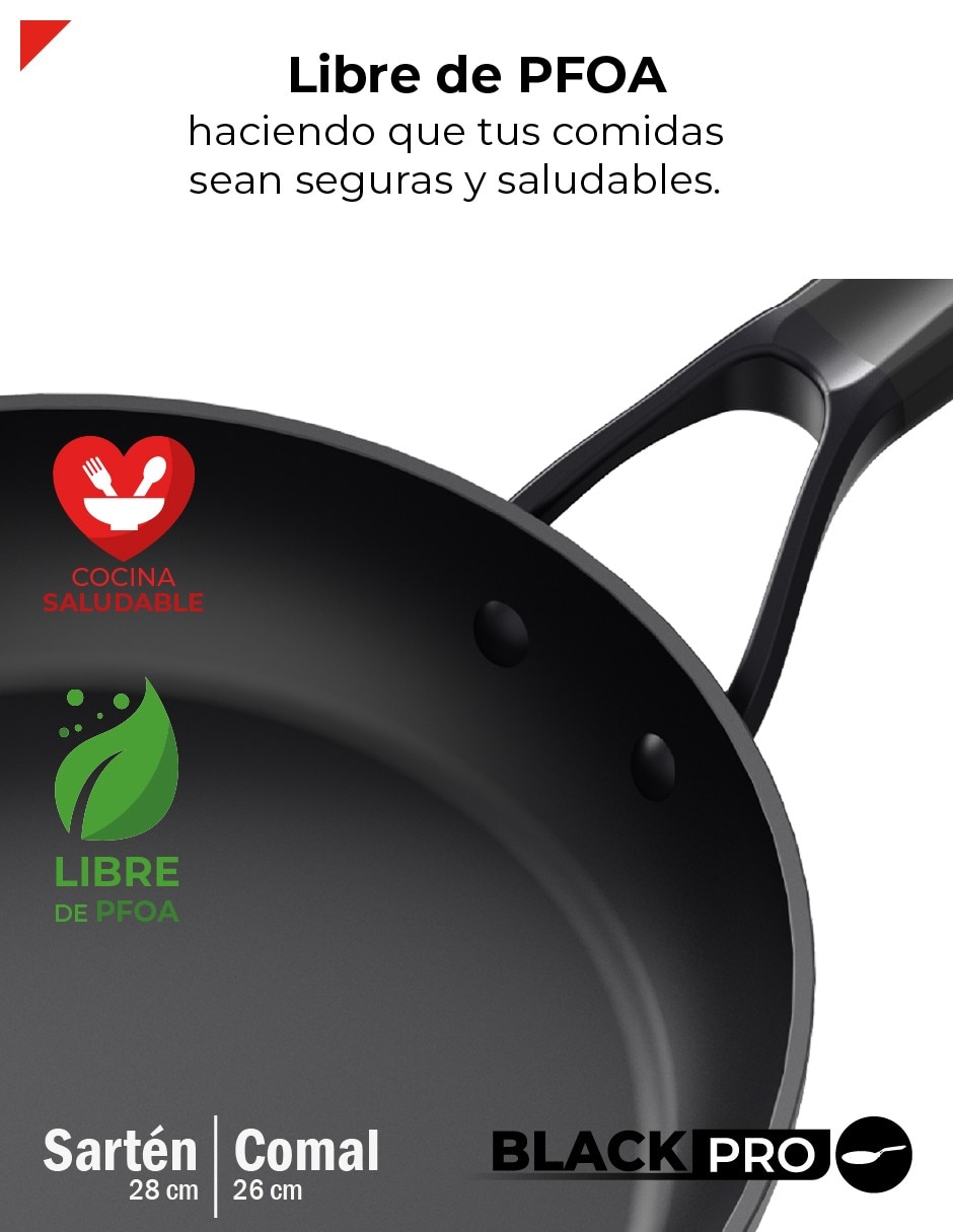 Set de sartenes de aluminio forjado 2 piezas 4
