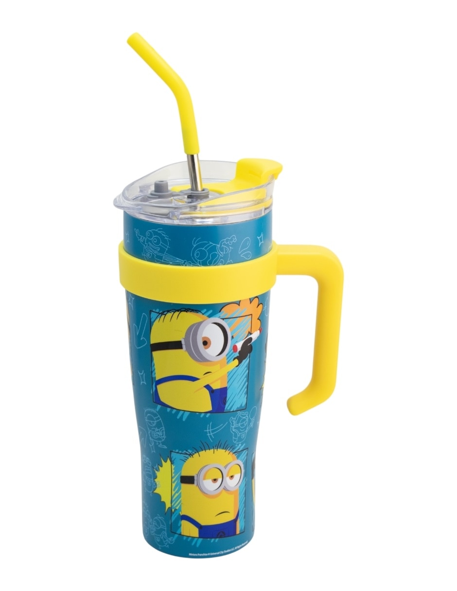 Termo de acero inoxidable Los minions con tapa rosca 1.2 L 2