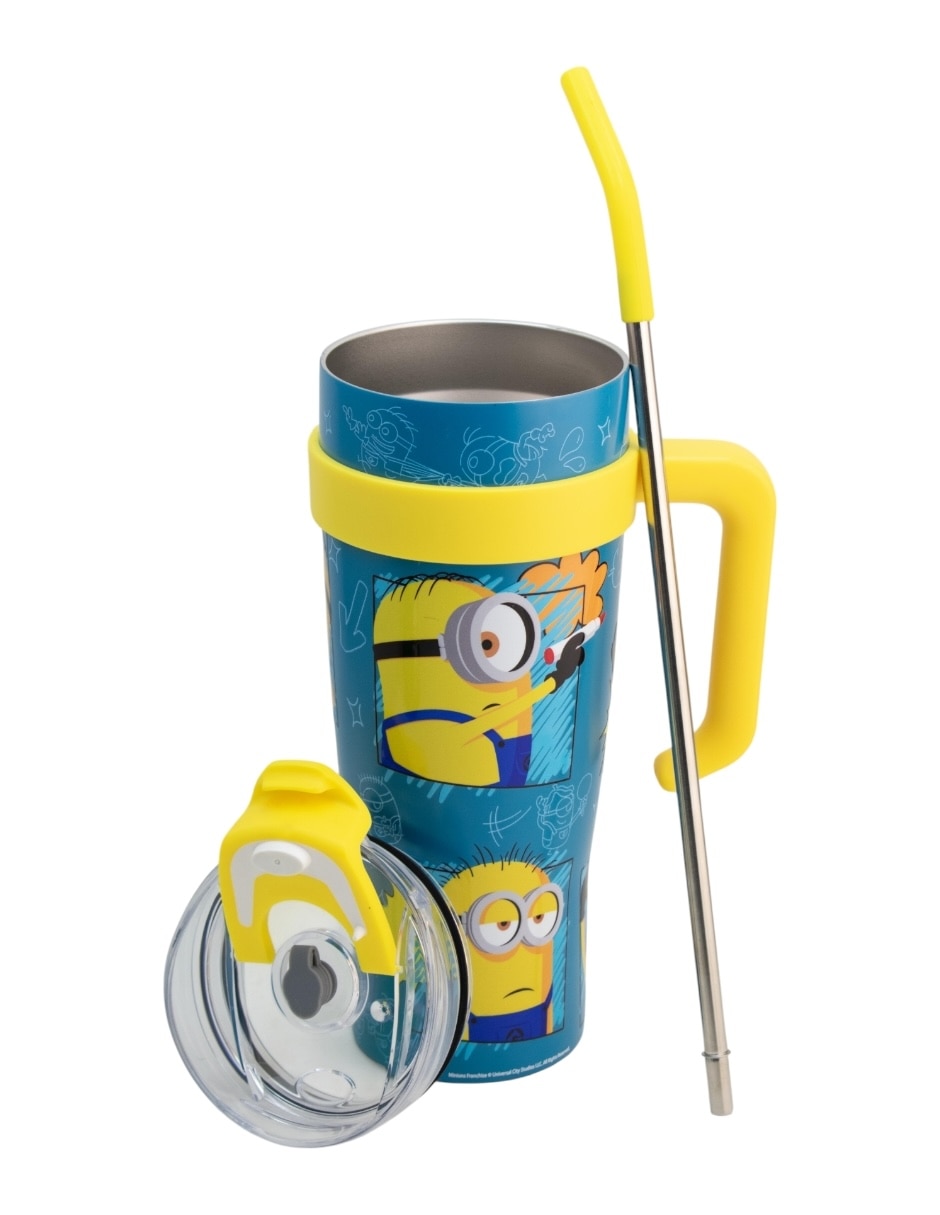 Termo de acero inoxidable Los minions con tapa rosca 1.2 L 3