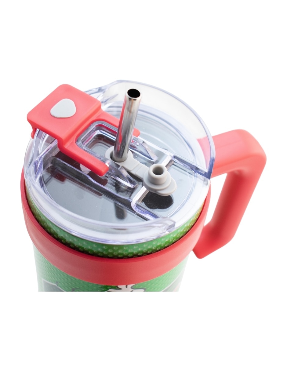 Termo de acero inoxidable Snoopy mundial con tapa rosca 1.2 l