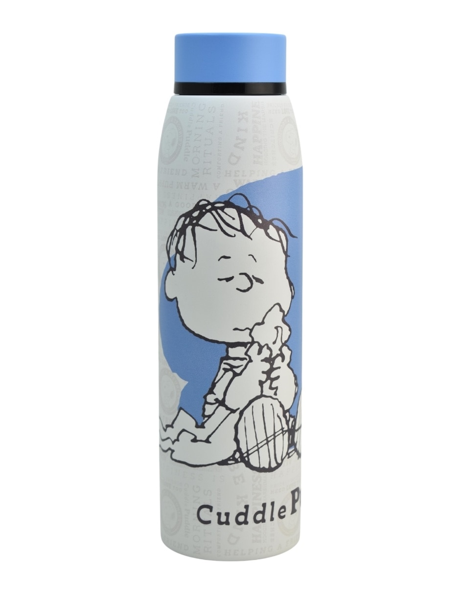 Termo de acero inoxidable Snoopy con tapa rosca 550 ml